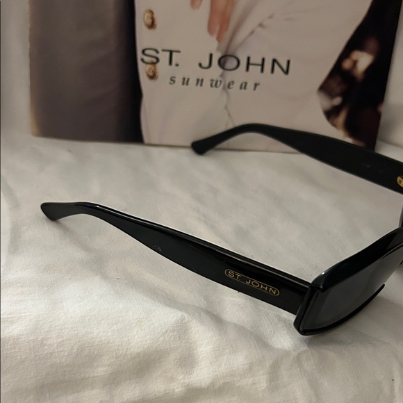St. John Sleek Black Sunglasses - Picture 3 of 4